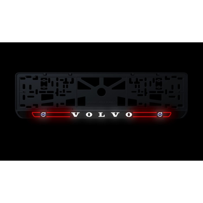 Номерна рамка Volvo стиль #5 із високоякісного ABS пластику Ledos виглядає як LCD дисплей.
