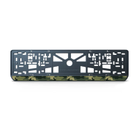 Номерна рамка Military edition стиль #2 із високоякісного ABS пластику Ledos виглядає як LCD дисплей.