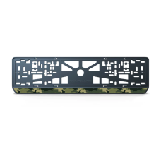 Номерная рамка Military edition стиль #2 из высококачественного ABS пластика Ledos выглядит как LCD дисплей
