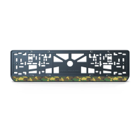 Номерная рамка Military edition стиль #5 из высококачественного ABS пластика Ledos выглядит как LCD дисплей
