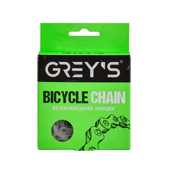 Ланцюг велосипедний Grey's 10шв. S10 Silver/Silver, 116 ланок
