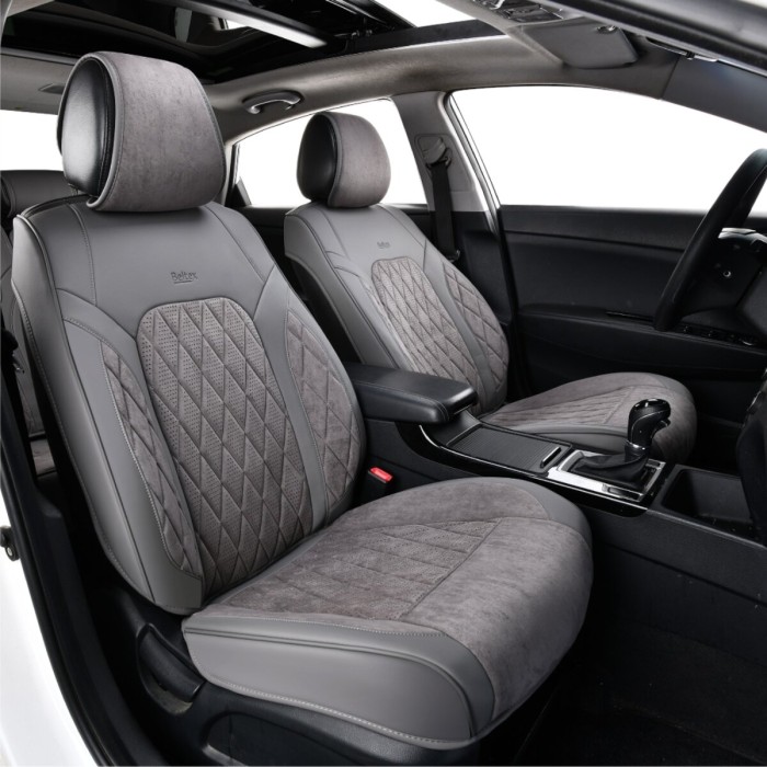 Комплект, 3D чохли для передніх сидінь Beltex Malibu, grey 2шт