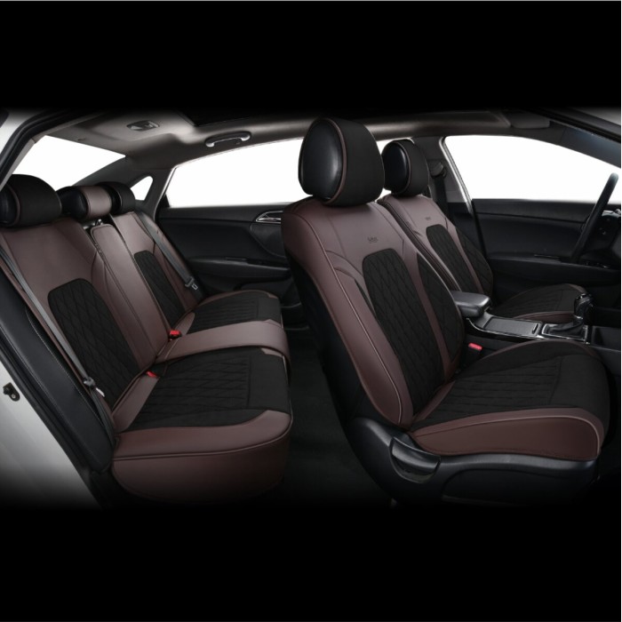Комплект, 3D чохли для сидінь Beltex Malibu, black-brown