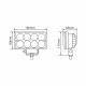 Фара світлодіодна Brevia Epistar 4D Spot 10-30V, 24W (8x3W), 1320Lm, 1шт