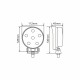 Фара светодиодная Brevia Epistar Flood 10-30V, 18W (6x3W), 1320Lm, 1шт