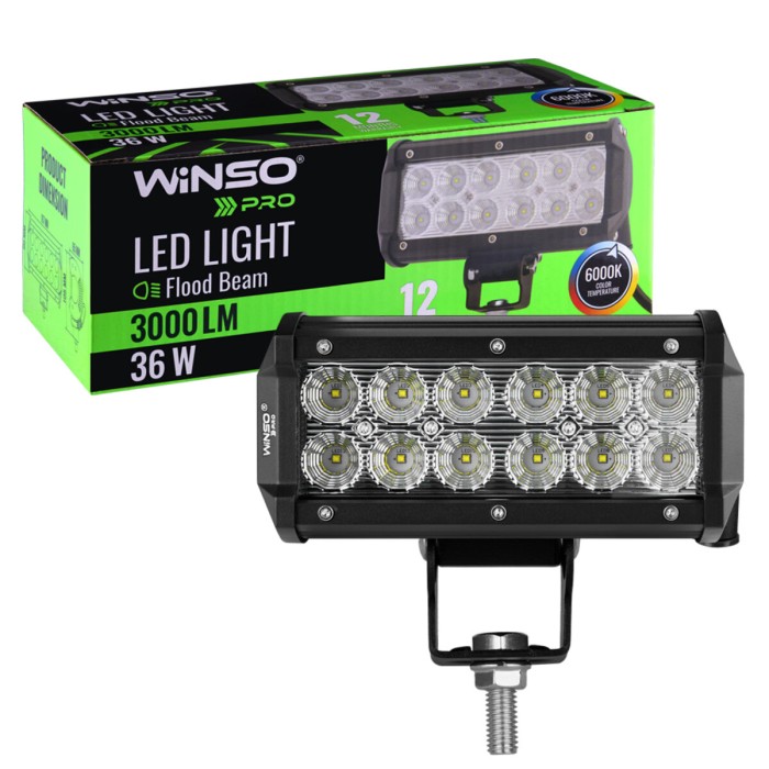 Фара светодиодная Winso Pro Cree рассеянный 10-30V, 36W (12x3W), 1шт.