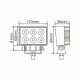 Фара светодиодная Winso Pro Epistar white рассеянный 10-30V, 18W (6x3W), 1шт