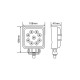Фара светодиодная Winso Pro Epistar рассеянный 10-30V, 27W (9x3W), 1шт.