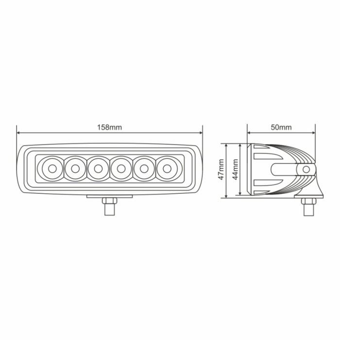 Фара светодиодная Winso Pro Epistar точечный 10-30V, 18W (6x3W), 1шт