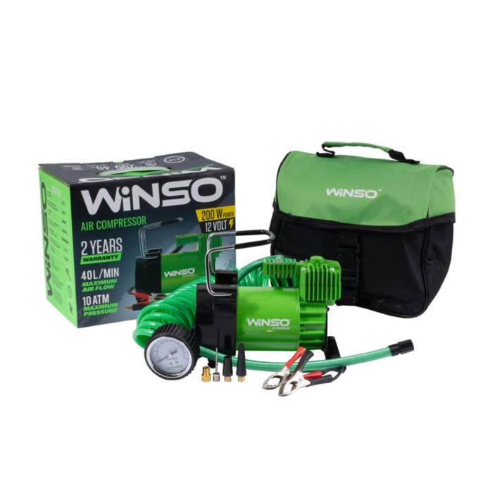 Автомобильный компрессор Winso 10Атм 40л/мин 200Вт