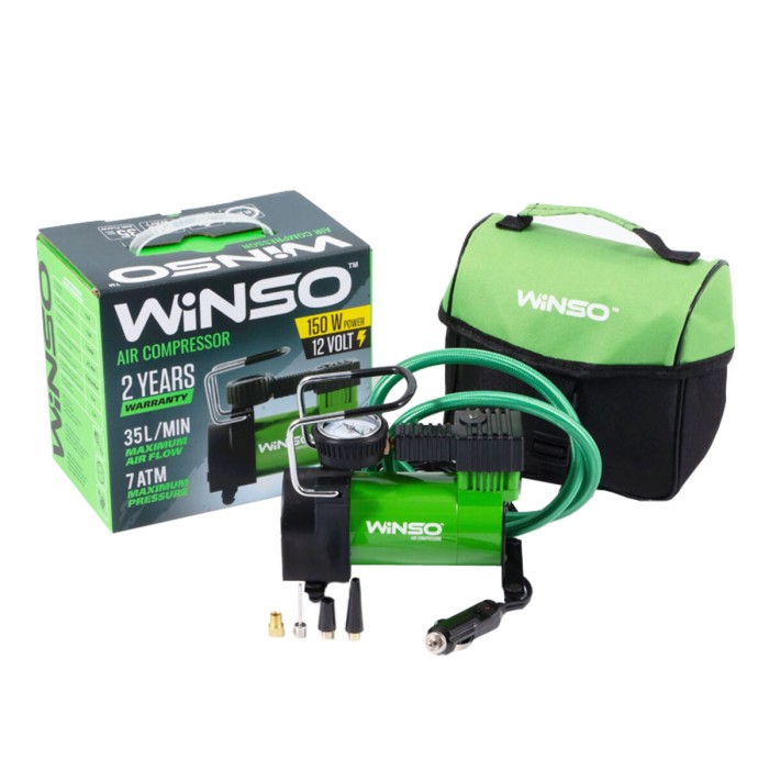 Автомобильный компрессор Winso 7Атм 35л/мин 150Вт
