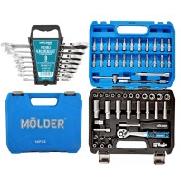 Набір професійного автомобіліста з інструментами для авто з тріскачкою Molder