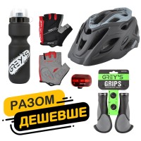 Набір для велосипедиста з шоломом та рукавичками з гелевими вставками Grey's