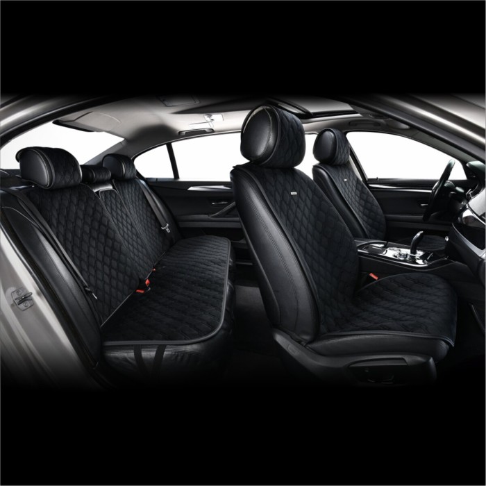 Комплект премиум накидок для сидений CarLife Turbo, black