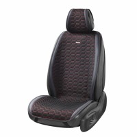 Накидки на сиденья авто Алькантара BELTEX Monte Carlo, полный комплект черный-красный