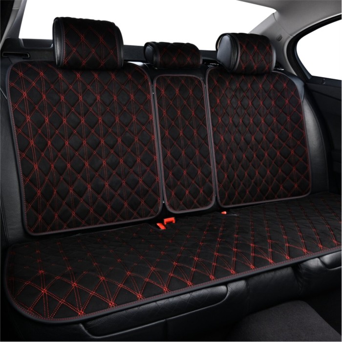 Комплект преміум накидок для сидінь CarLife Nitro, black-red