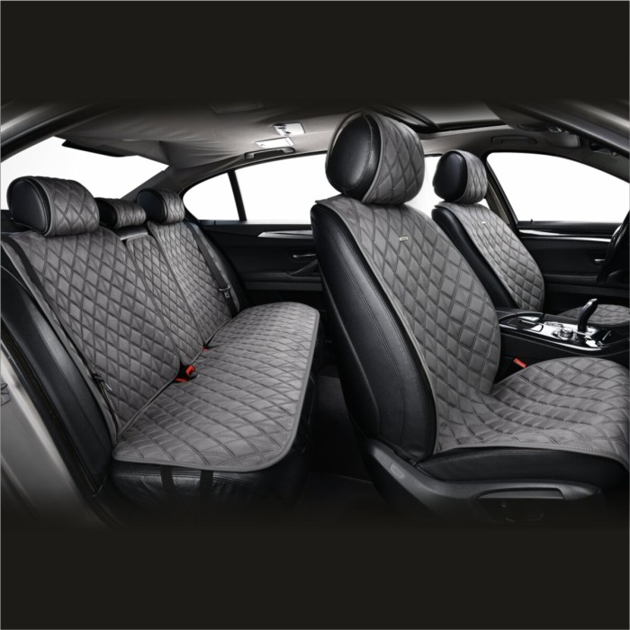 Комплект премиум накидок для сидений CarLife Nitro, grey