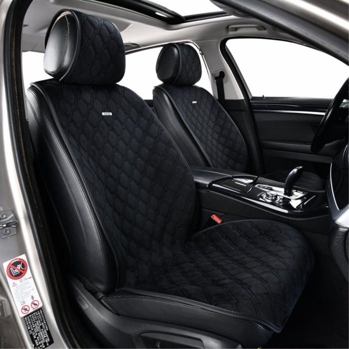 Комплект премиум накидок для сидений CarLife Turbo, black
