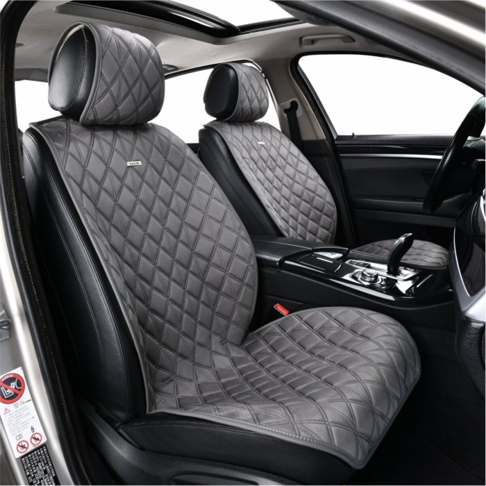 Премиум накидки для передних сидений CarLife Nitro, grey 2шт