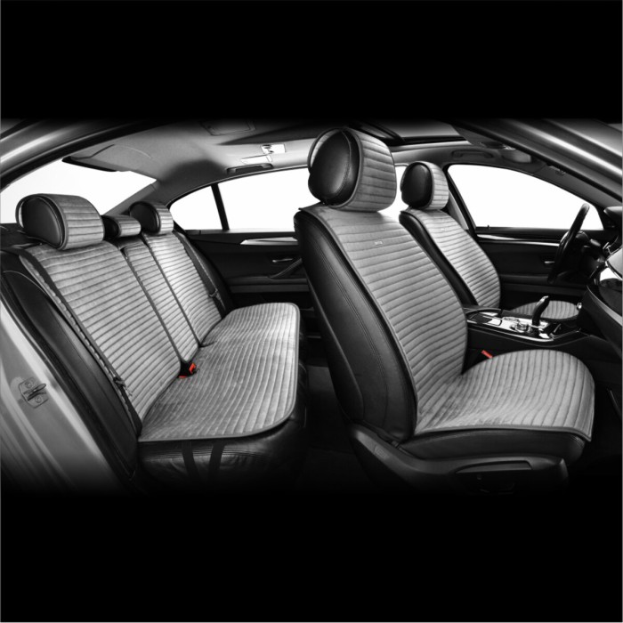 Комплект премиум накидок для сидений CarLife Sport, grey