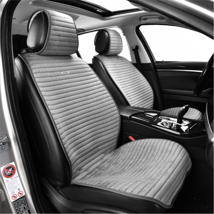 Преміум накидки для передніх сидінь CarLife Sport, grey 2шт