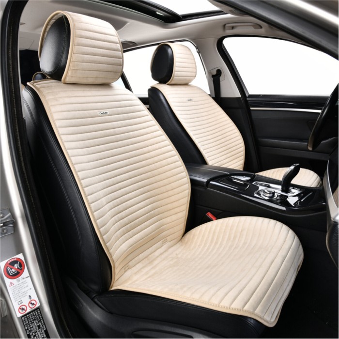 Премиум накидки для передних сидений CarLife Sport, biege 2шт