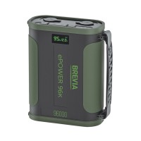 Потужний повербанк 300Вт 96000mAh чорно-зелений LiFePo4 Brevia ePower 44196MG