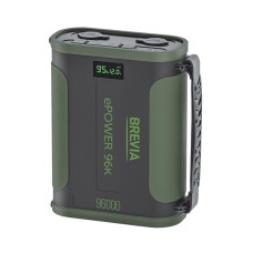 Потужний повербанк 300Вт 96000mAh чорно-зелений LiFePo4 Brevia ePower 44196MG