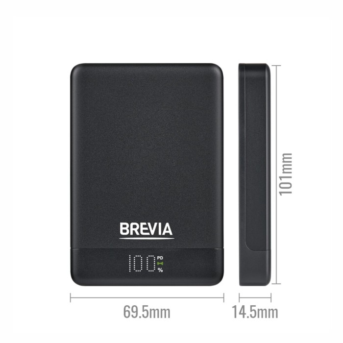 Повербанк (Power Bank) Brevia ePower 10000mAh MagSafe SuperSlim PD20W, Q15W LCD черный