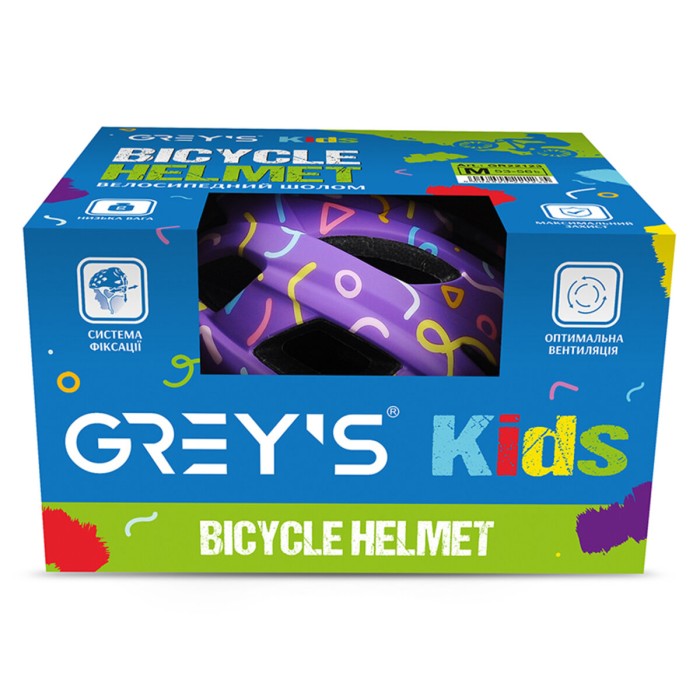 Велосипедный шлем детский Grey's М фиолетовый матовый GR22123