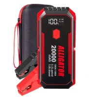 Мощное пусковое устройство 800A/1600A, 20000mAh со Smart-клеммами, футляр для хранения Alligator джампер