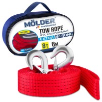 Трос буксирувальний 8т, 6м, гаки, помаранчевий Molder MA21806