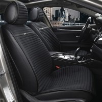 Накидки на сиденья из Алькантары Черные Передние Elegant Napoli