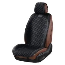 Накидки на сидіння авто Алькантара Чорні Передні Elegant Trento