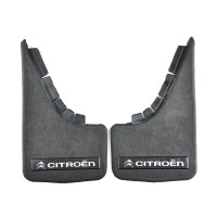 Бризковики Citroen срібний напис, м'яка структурна гума Mud-Flaps 2шт