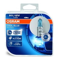 Галогеновые лампы для авто Osram H1 12V 55W 4200K +20% Cool Blue (Box-2шт) АКЦИЯ