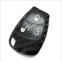 Чехол на пульт сигнализации силиконовый Mercedes Carbon 1147 (3872)