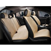 Накидки на сиденья авто Алькантара Бежевые Полный комплект Elegant Palermo