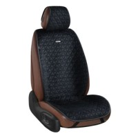 Накидки на сидіння авто Алькантара Чорні Передні Elegant Milano