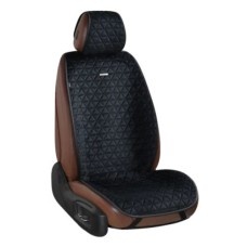 Накидки на сидіння авто Алькантара Чорні Передні Elegant Milano