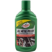 Поліроль для авто Turtle Wax 300мл в пляшці для хромованих деталей All Metaл Polish