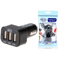 АЗП 12/24V 3USB (2100mA) 12/24V короткая 510510 ALCA