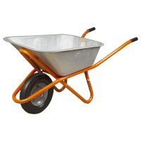 Тачка строительная одноколесная 90л 200кг колесо 15