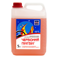 Незамерзаючий омивач скла для автомобіля VERYLUBE RED PENGUIN -22 ⁰С 5 л